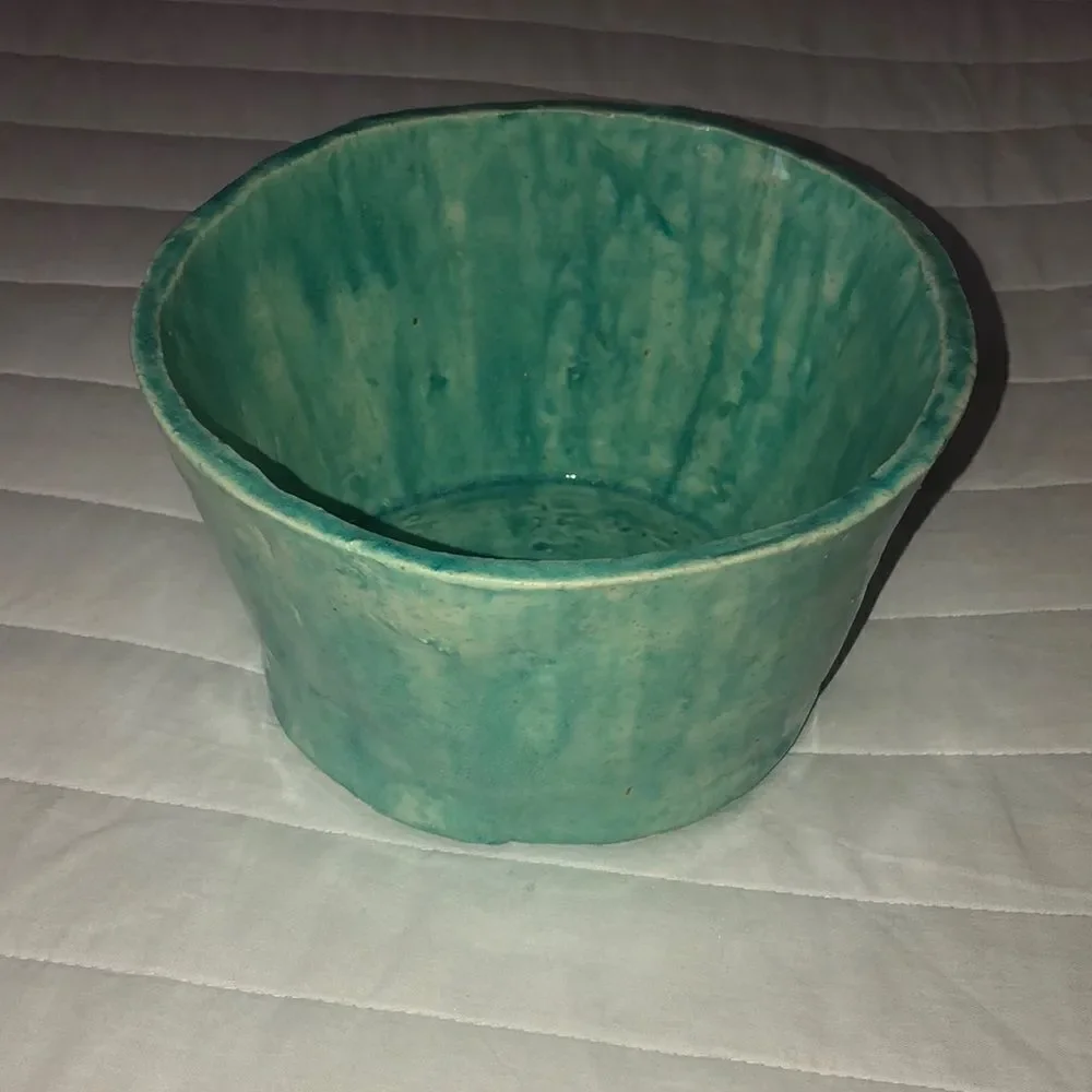 Beautiful Handmade Teal Clay Pot